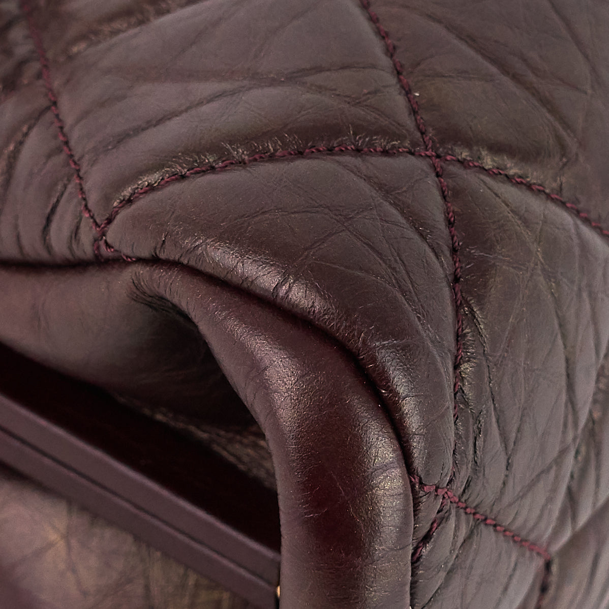 Just Mademoiselle Aged Calfskin Bowling Bag