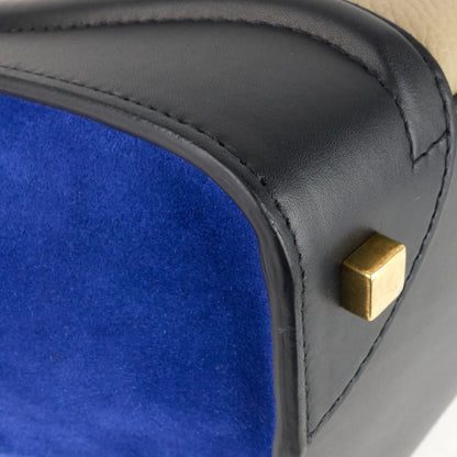 Celine Luggage Mini Tricolour Leather and Suede Bag