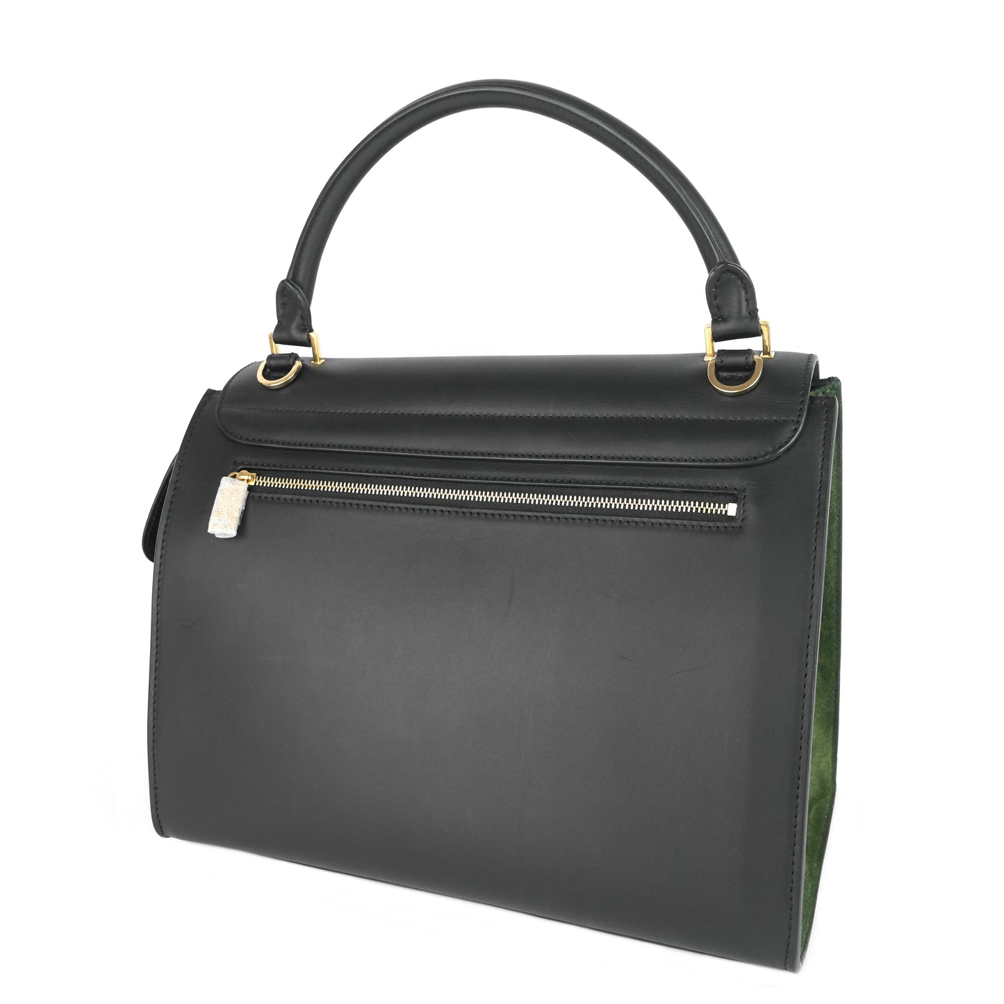 Celine Trapeze Calfskin Leather and Suede Bag