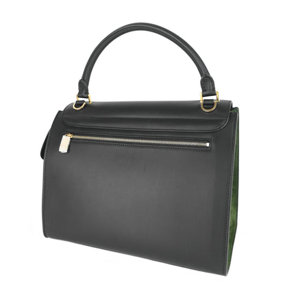 Celine Trapeze Calfskin Leather and Suede Bag