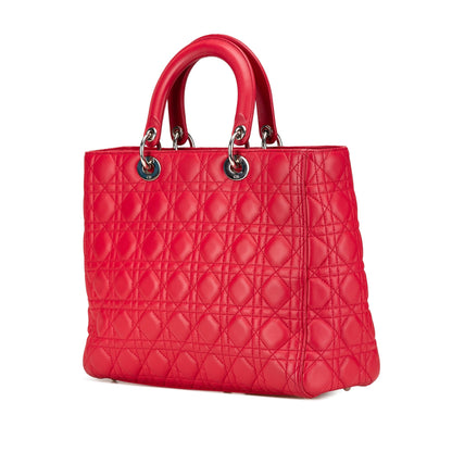 Large Lambskin Cannage Lady Dior