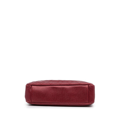 Red Chanel Small Caviar City Shopper Tote Bag