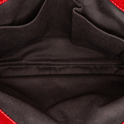 Red Chanel Small Caviar City Shopper Tote Bag