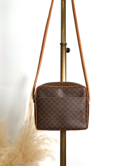 CELINE Macadam Shoulder bag Brown Vintage 6yth7d