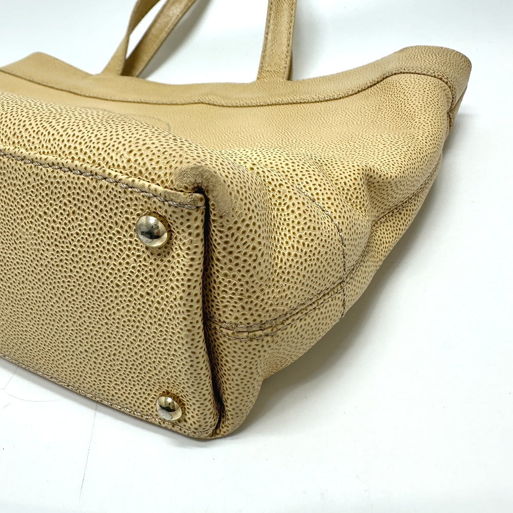 CHANEL Tote Bag Caviar skin beige COCO Mark CC Women Used