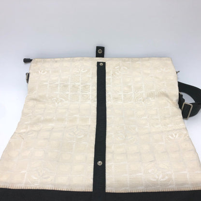 CHANEL Shoulder Bag canvas white CC COCO Mark New travel line Women Used
