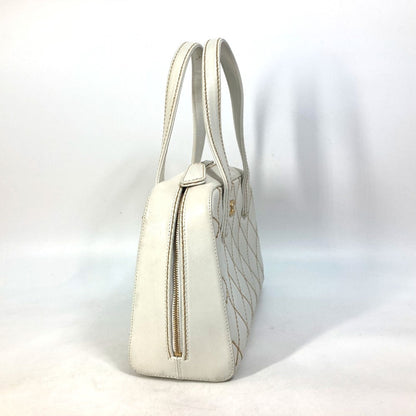 CHANEL Handbag leather white CC COCO Mark Bag Wild stitch Women Used
