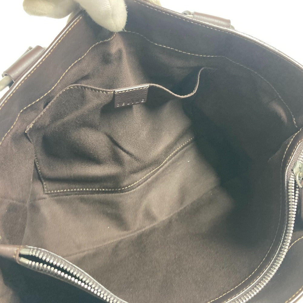 CELINE Handbag leather Dark brown Boogie bag Women Used
