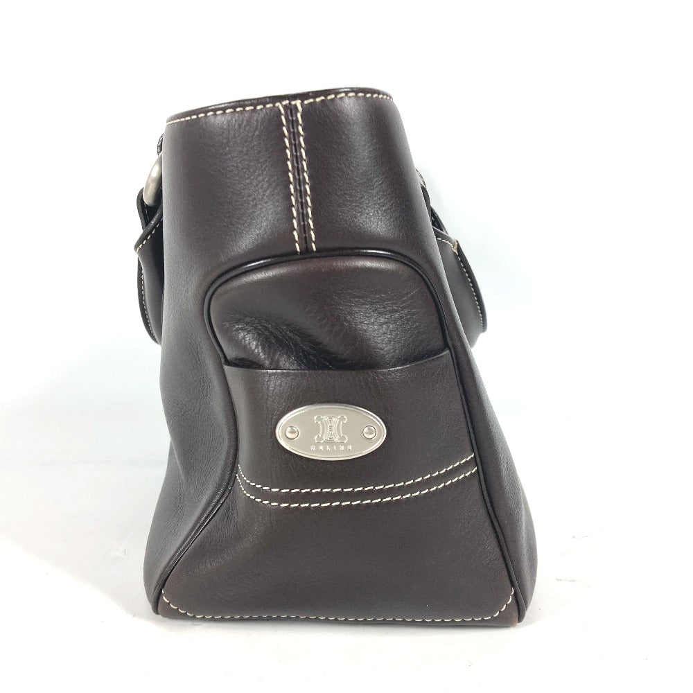 CELINE Handbag leather Dark brown Boogie bag Women Used