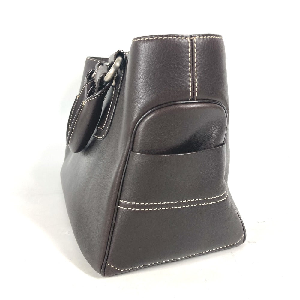 CELINE Handbag leather Dark brown Boogie bag Women Used