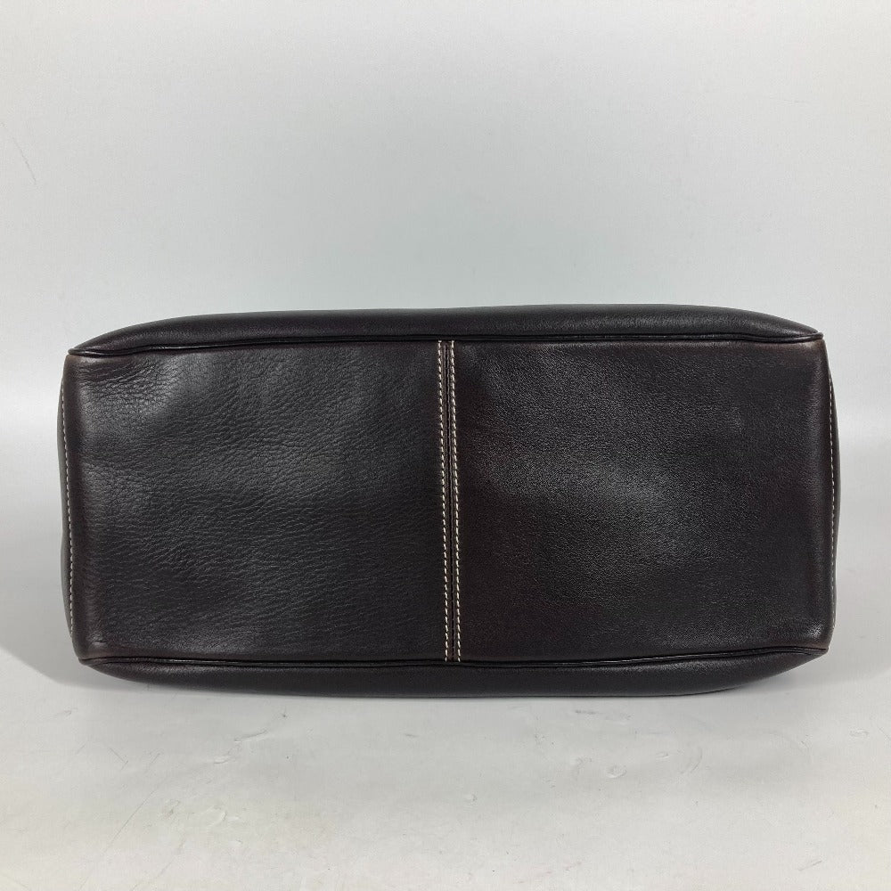 CELINE Handbag leather Dark brown Boogie bag Women Used