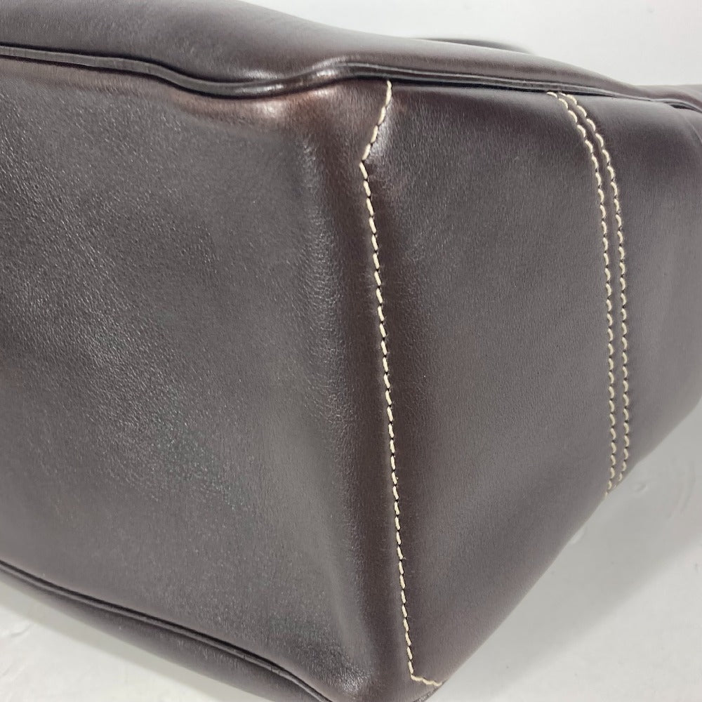 CELINE Handbag leather Dark brown Boogie bag Women Used