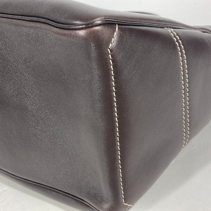 CELINE Handbag leather Dark brown Boogie bag Women Used