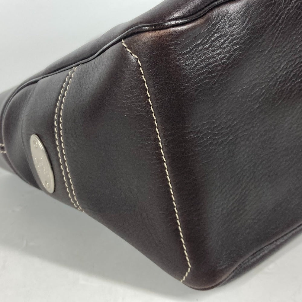 CELINE Handbag leather Dark brown Boogie bag Women Used
