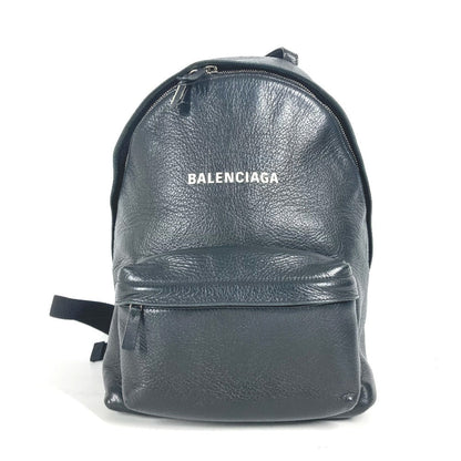 BALENCIAGA Backpack 552379 leather black Everyday logo mens