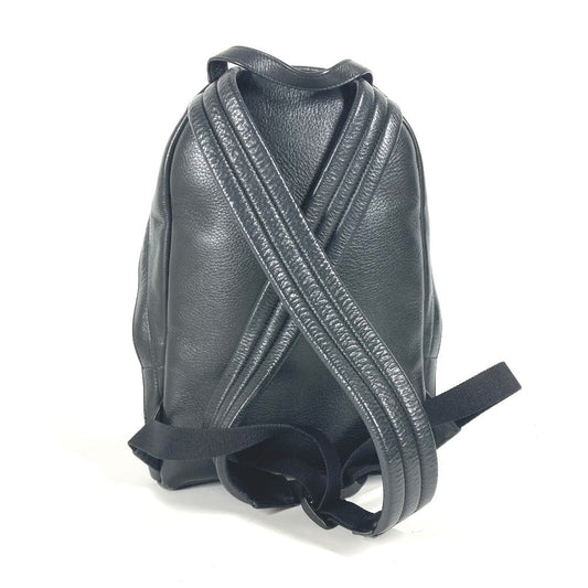 BALENCIAGA Backpack 552379 leather black Everyday logo mens
