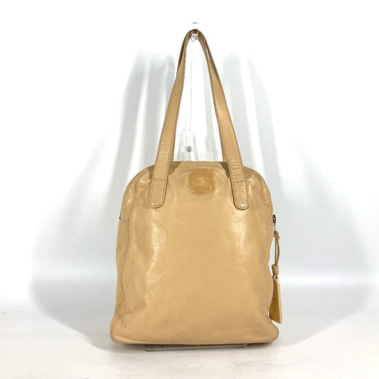 CHANEL Tote Bag leather beige logo CC COCO Mark Women Used