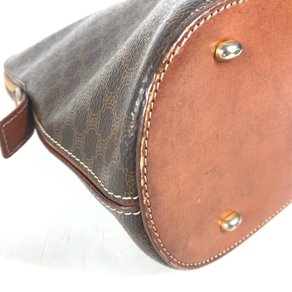 CELINE Handbag PVC / Leather Brown vintage Macadam Women Used