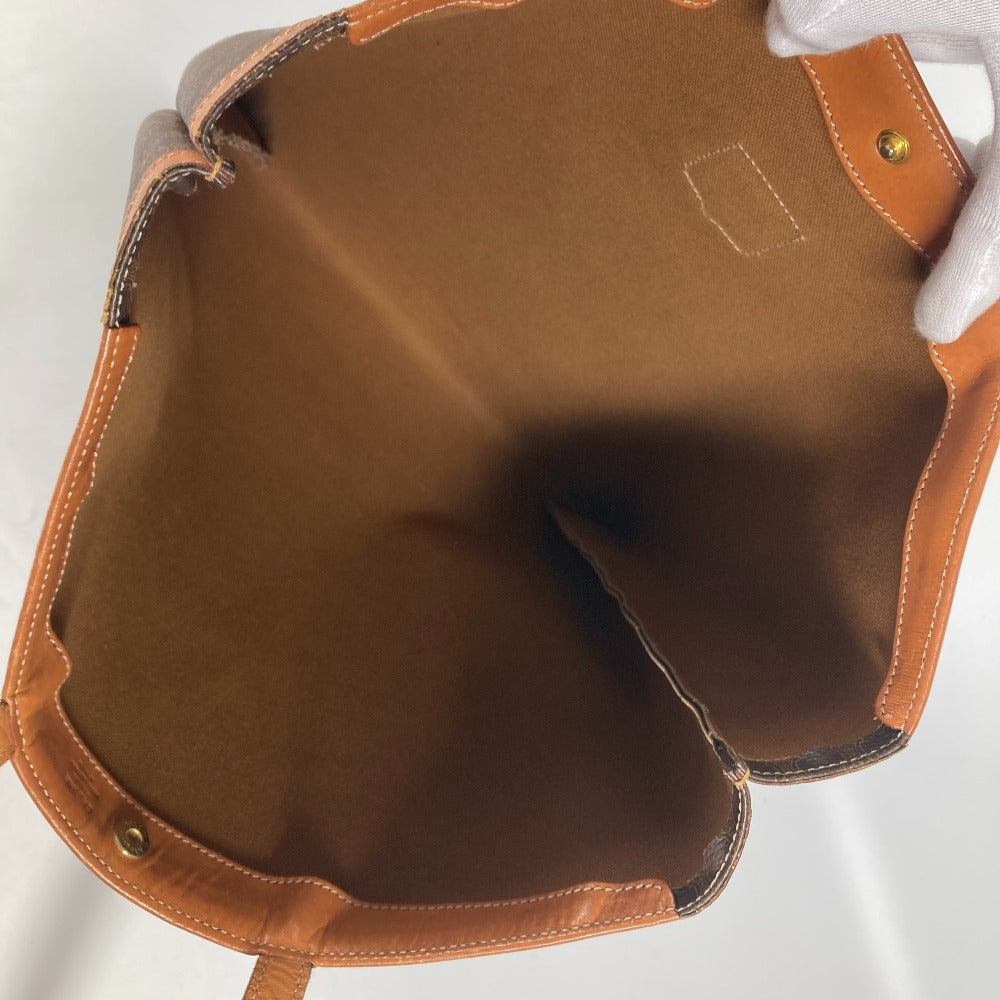 CELINE Shoulder Bag PVC / Leather Brown vintage Macadam Women Used