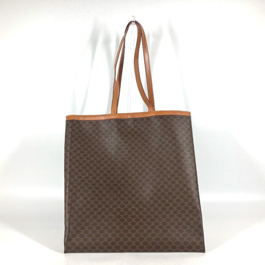 CELINE Shoulder Bag PVC / Leather Brown vintage Macadam Women Used