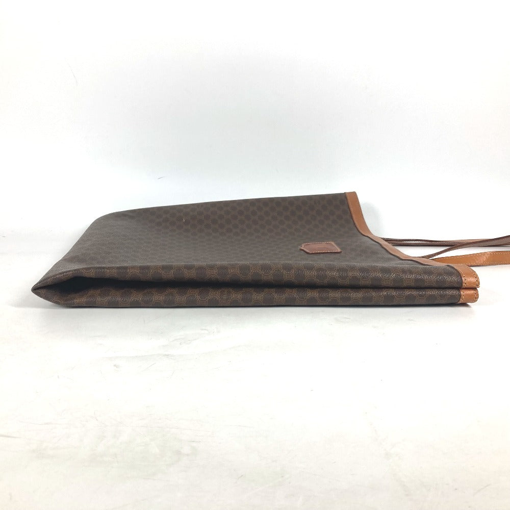 CELINE Shoulder Bag PVC / Leather Brown vintage Macadam Women Used