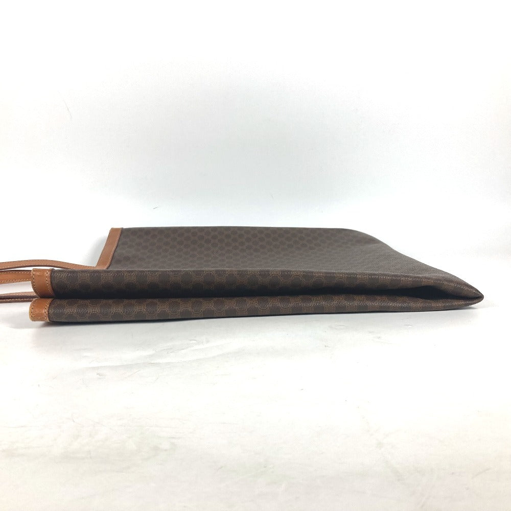 CELINE Shoulder Bag PVC / Leather Brown vintage Macadam Women Used