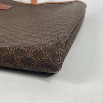 CELINE Shoulder Bag PVC / Leather Brown vintage Macadam Women Used