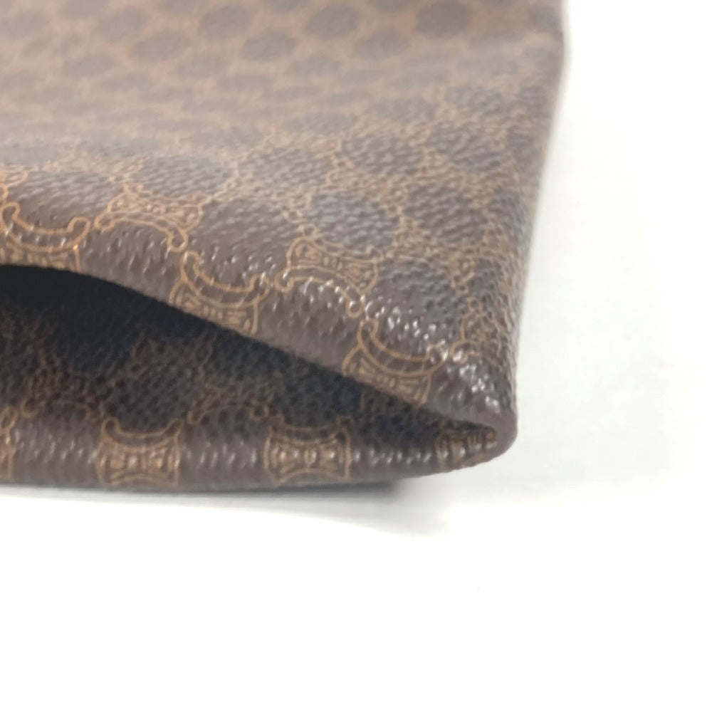 CELINE Shoulder Bag PVC / Leather Brown vintage Macadam Women Used