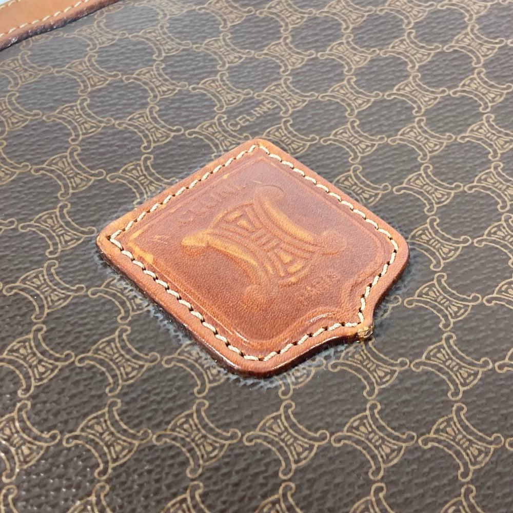 CELINE Shoulder Bag PVC / Leather Brown vintage Macadam Women Used