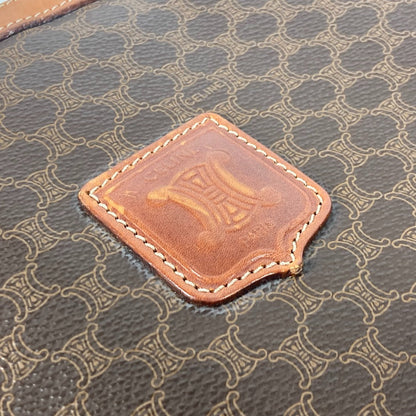 CELINE Shoulder Bag PVC / Leather Brown vintage Macadam Women Used