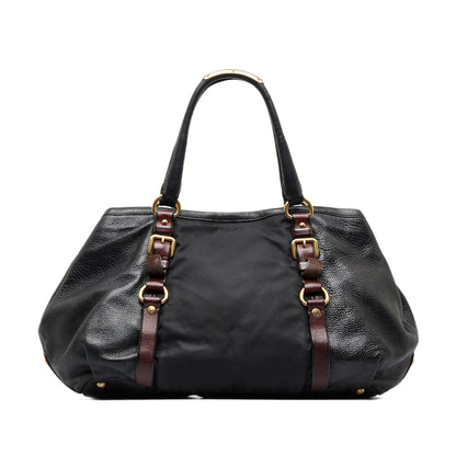 Prada Leather and Nylon Tote Tote Bag