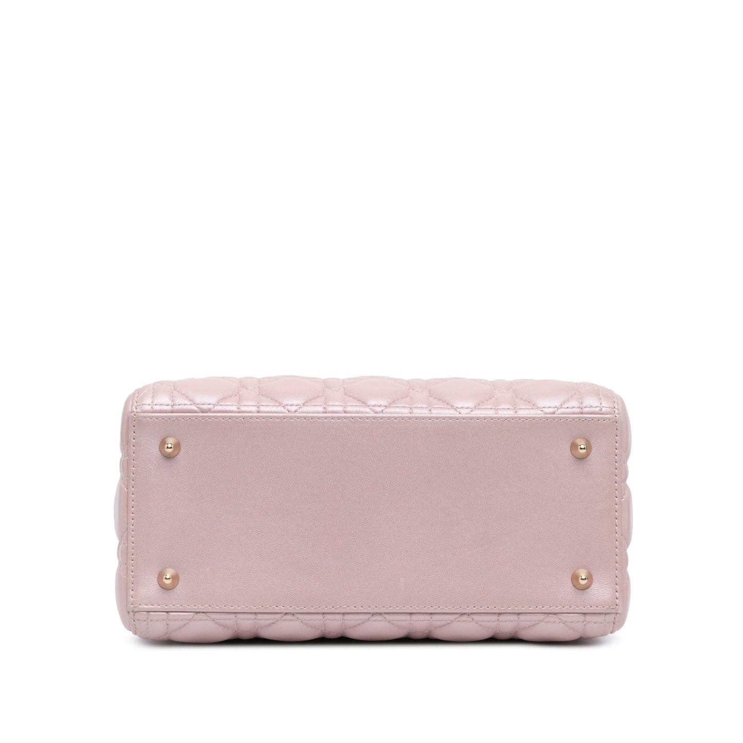 Medium Pearlescent Lambskin Cannage Lady Dior