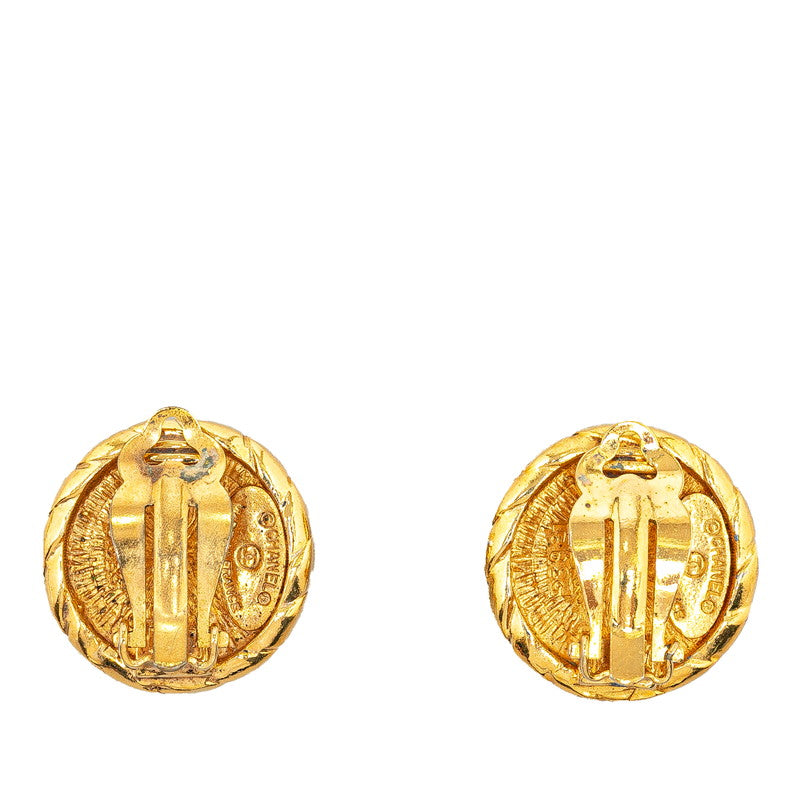Chanel CC Clip On Earrings Metal Earrings in Good condition