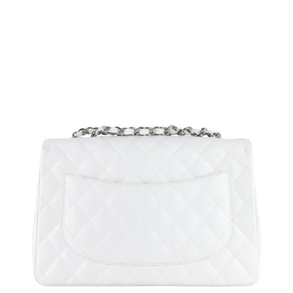 Classic Single Flap Large Caviar Leather Bag
