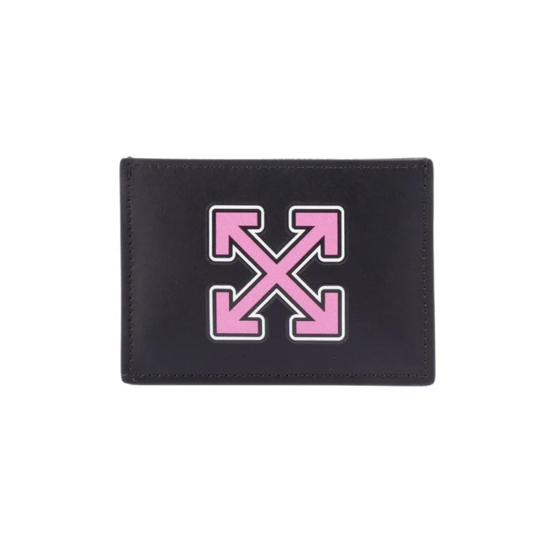Off White Arrow Embossed Printed Leather Cardholder