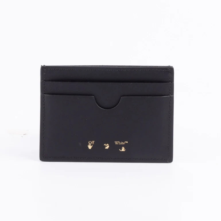 Off White Arrow Embossed Printed Leather Cardholder