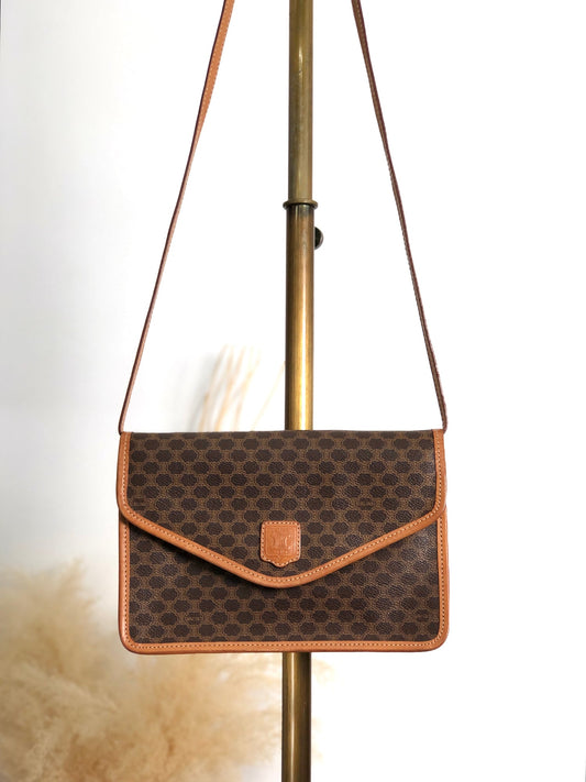 CELINE  Shoulder bag Brown Vintage tfmjuy