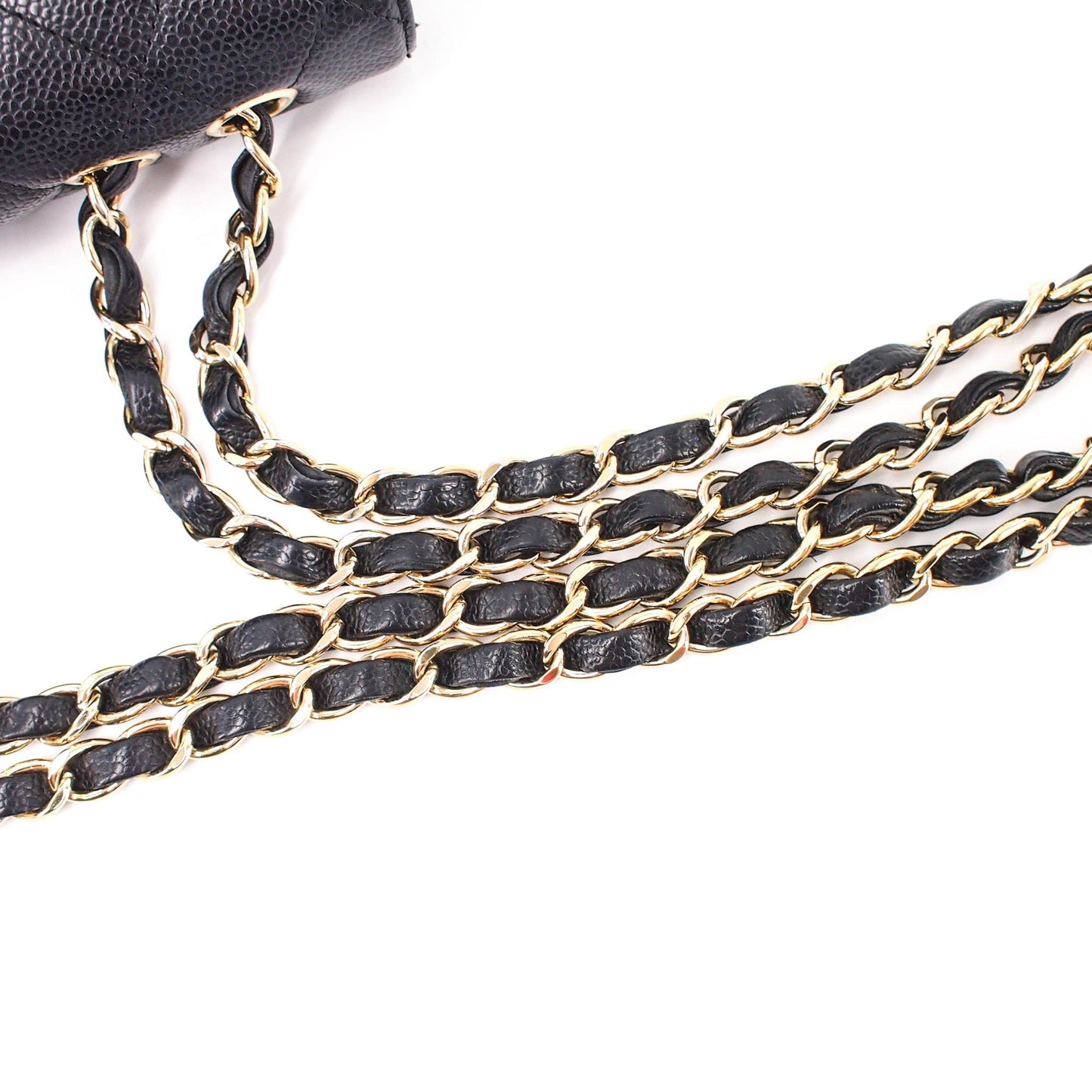 Single Flap Jumbo caviar leather black with ghw
