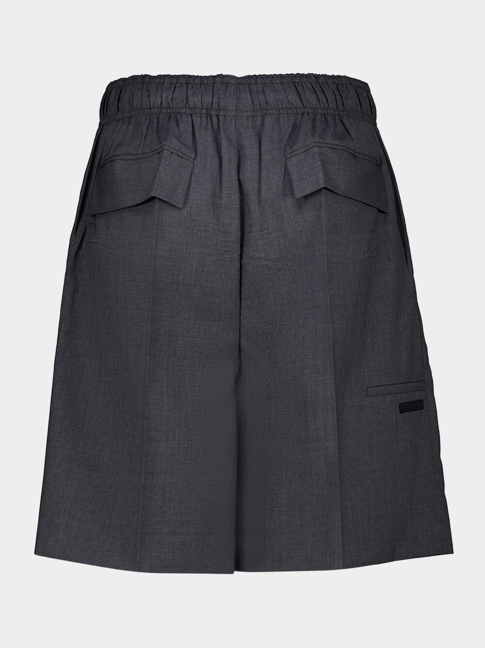 Ardesia Grey Superfine Virgin Wool Shorts