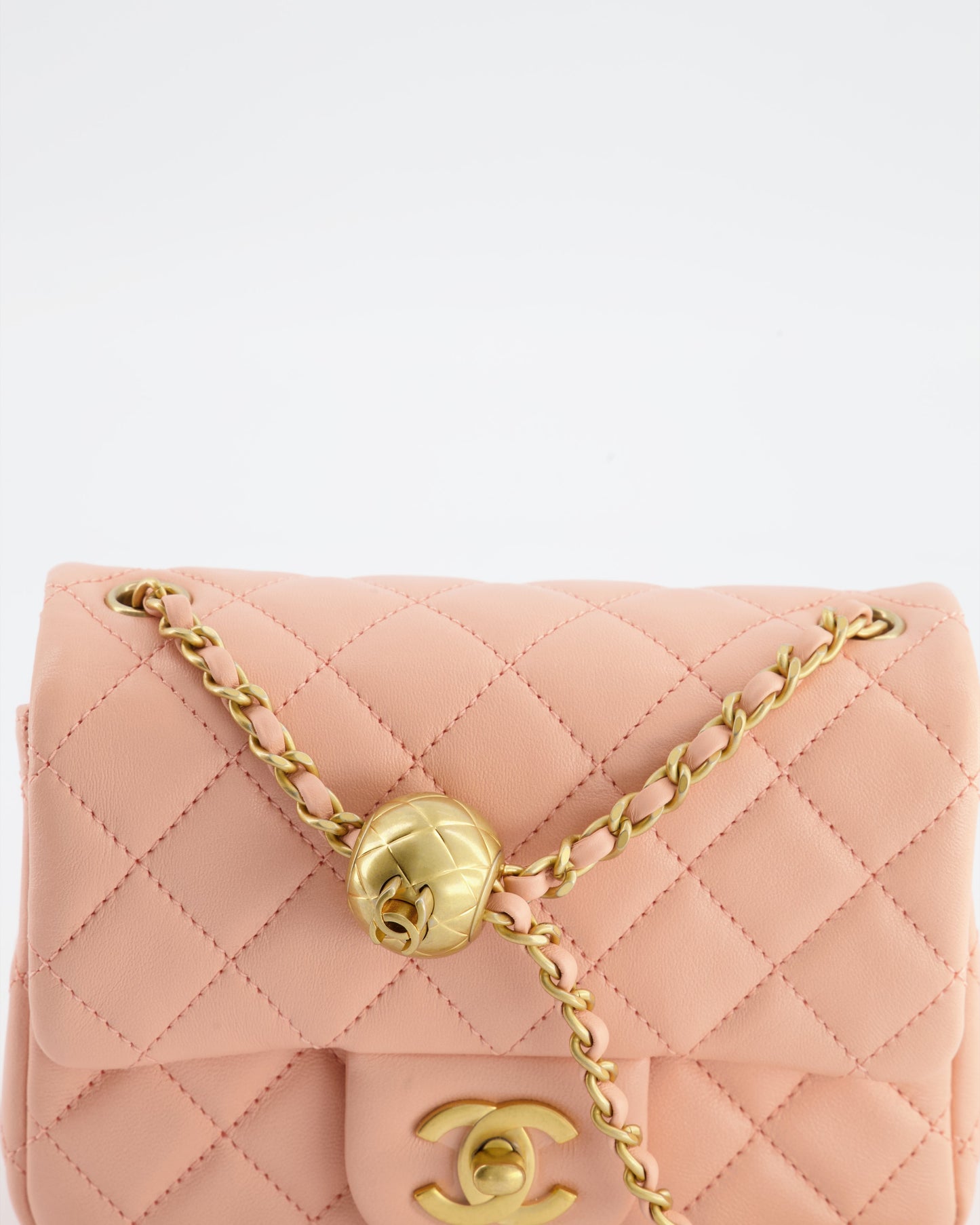 Chanel Pearl Crush Mini Square Flap Bag with Brushed Gold Hardware