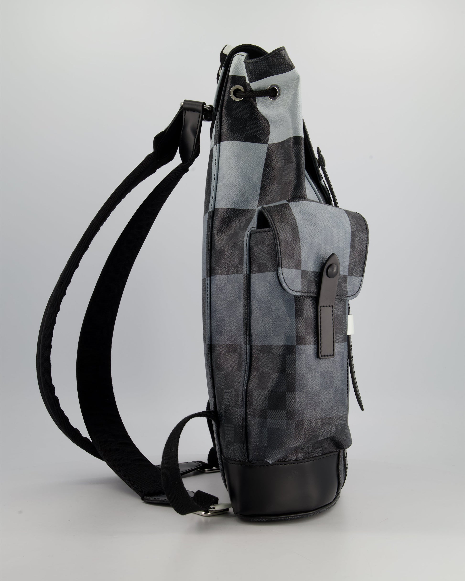 louis vuitton backpack christopher white black Limited Edition* Louis Vuitton Christopher Backpack Bag in Black and –  Franco Shops