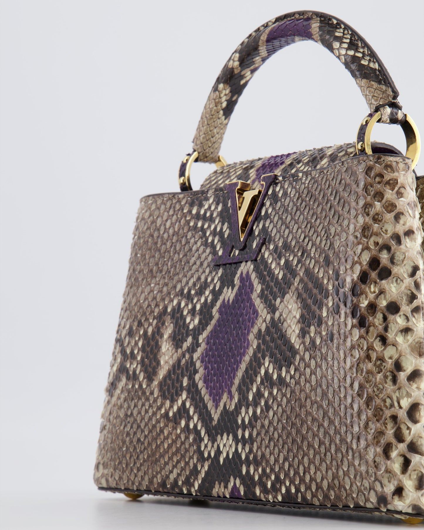 Louis Vuitton Python Capucines BB Bag with Gold Hardware