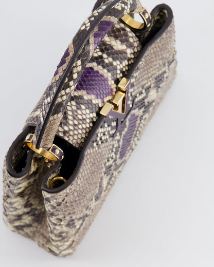 Louis Vuitton Python Capucines BB Bag with Gold Hardware