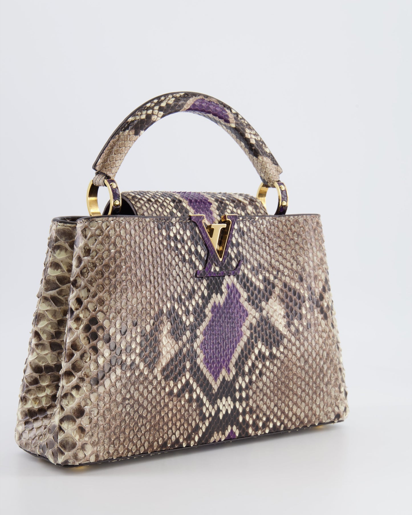 Louis Vuitton Python Capucines BB Bag with Gold Hardware