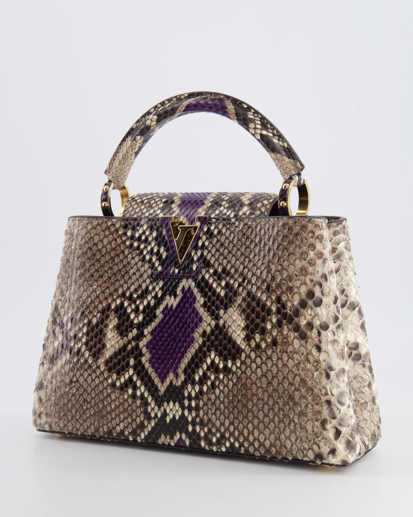 Louis Vuitton Python Capucines BB Bag with Gold Hardware