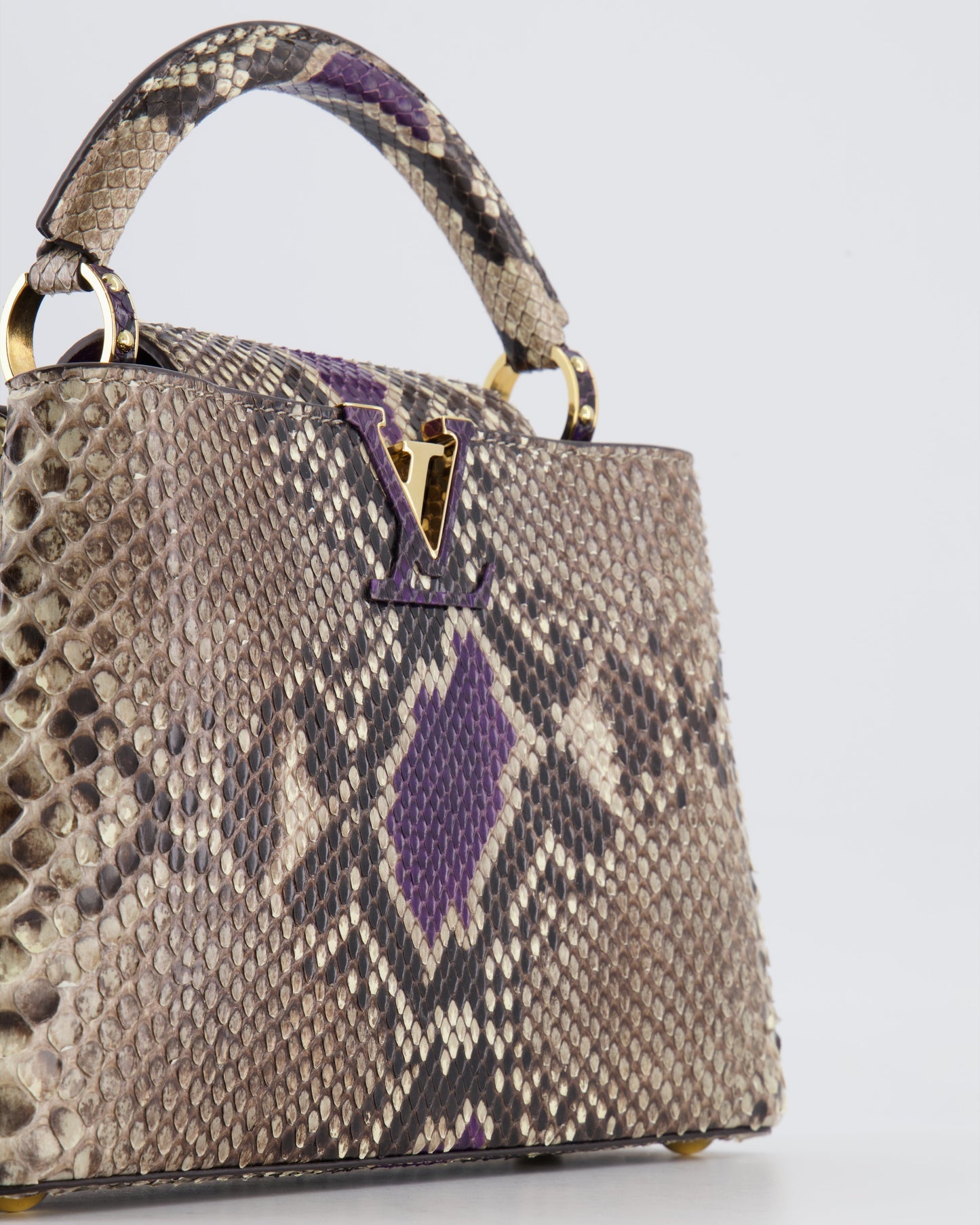 Louis Vuitton Python Capucines BB Bag with Gold Hardware