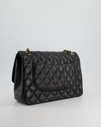 Chanel Black Jumbo Classic Double Flap Bag in Lambskin with Gold Hardware RRP £9,240