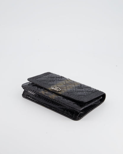 Chanel Black and Gold Wallet on Chain Bag in Python with Ruthenium Hardware