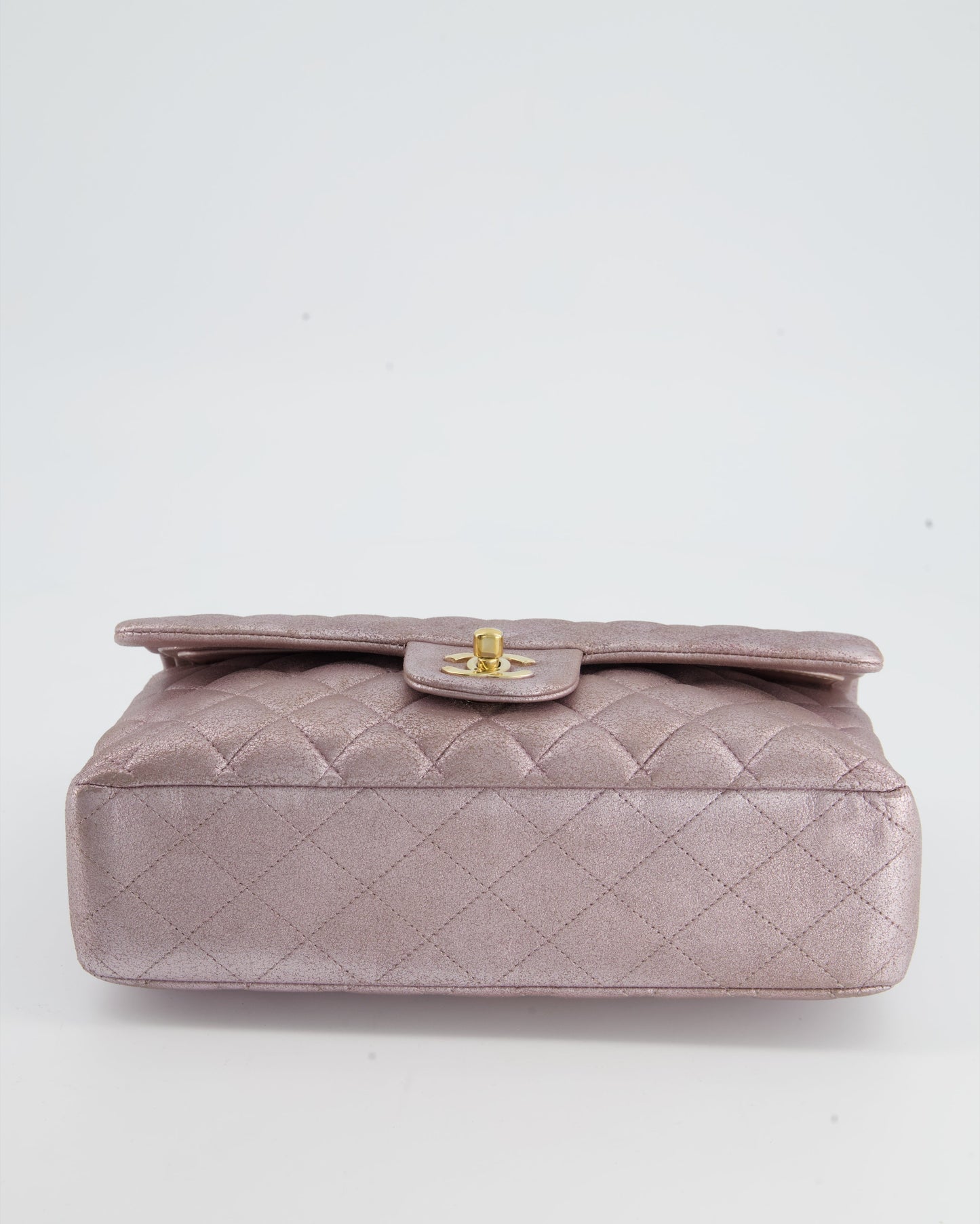 Chanel Metallic Rose Gold Medium Classic Double Flap Bag in Coated Calfskin with Champagne Gold Hardware RRP £8,530