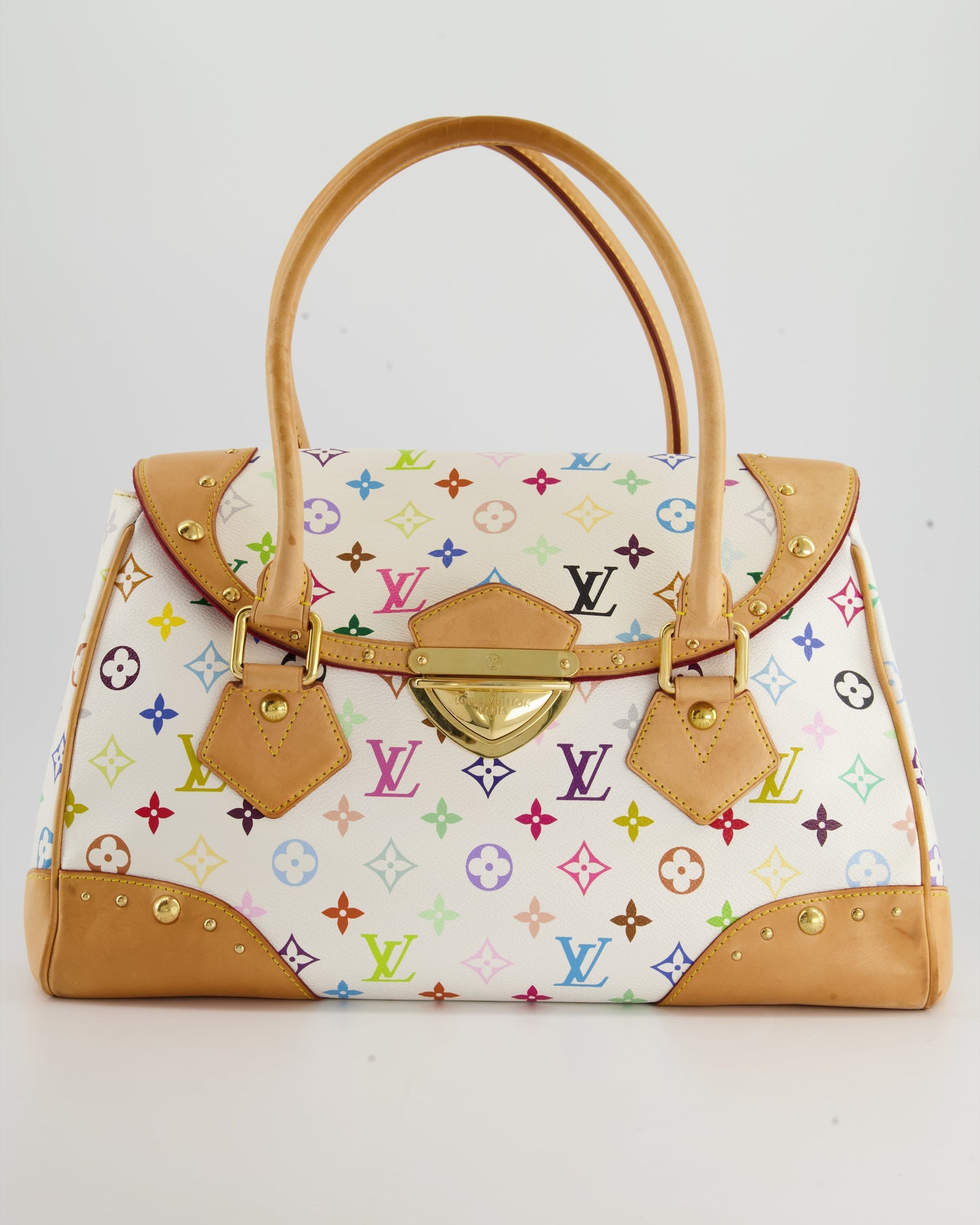 Louis Vuitton Monogram Multicolour Murakami Beverly GM Bag with Gold Hardware